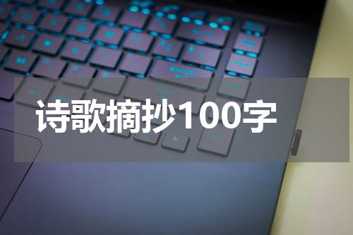 诗歌摘抄100字