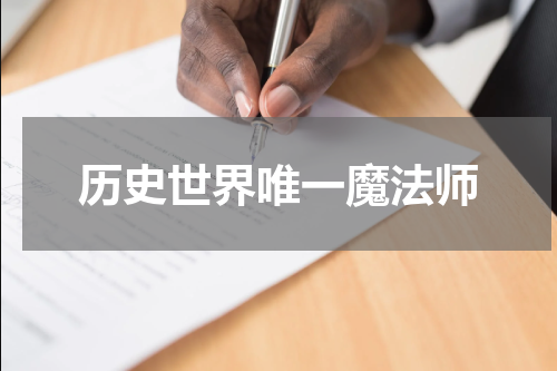 历史世界唯一魔法师