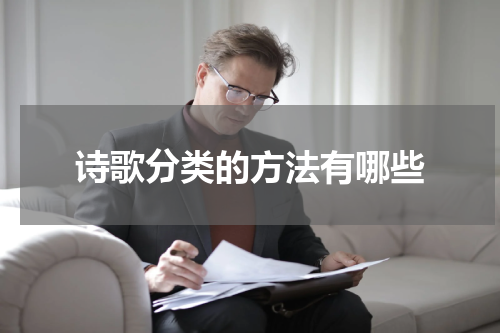 诗歌分类的方法有哪些