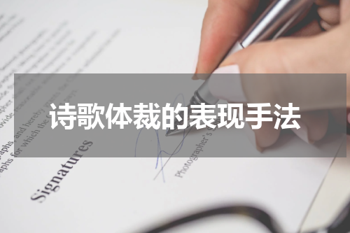 诗歌体裁的表现手法