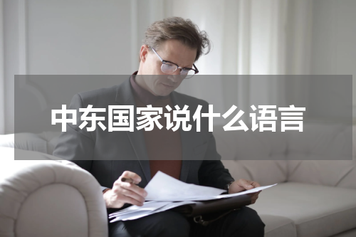 中东国家说什么语言
