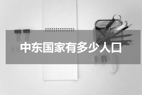中东国家有多少人口