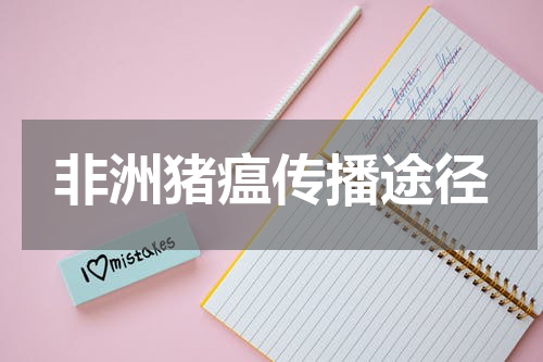 非洲猪瘟传播途径