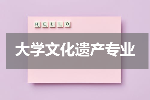 大学文化遗产专业