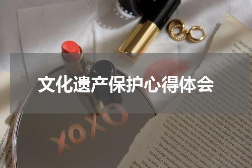 文化遗产保护心得体会