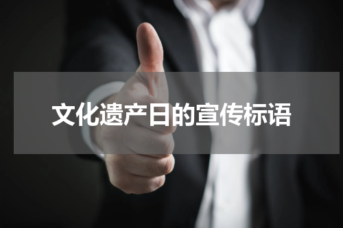 文化遗产日的宣传标语