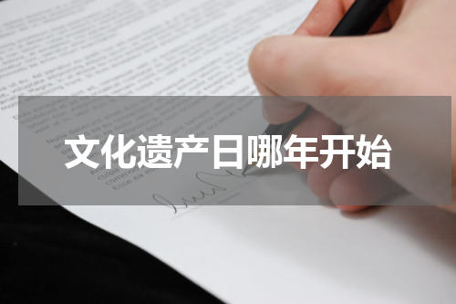 文化遗产日哪年开始