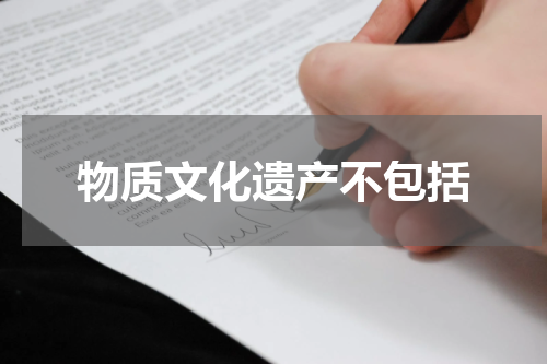 物质文化遗产不包括