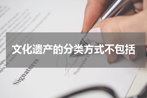 文化遗产的分类方式不包括