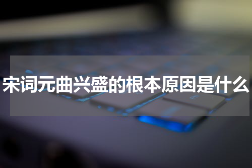 宋词元曲兴盛的根本原因是什么