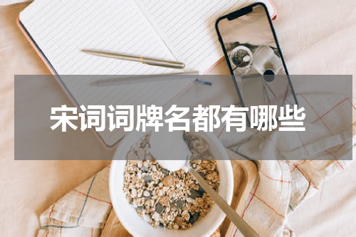 宋词词牌名都有哪些