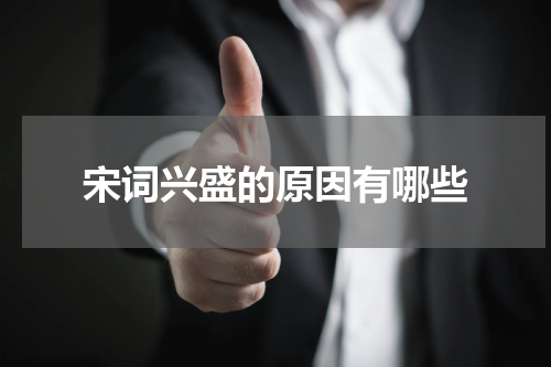 宋词兴盛的原因有哪些