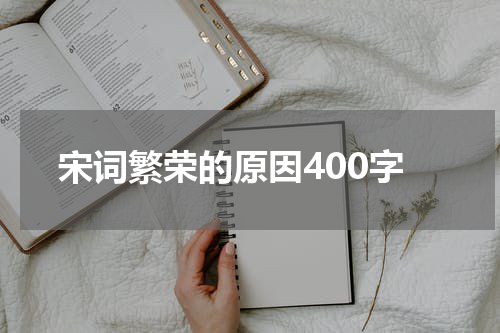 宋词繁荣的原因400字