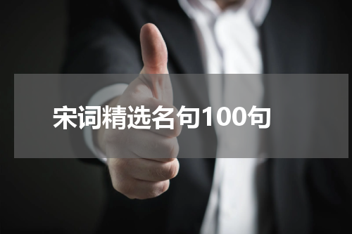 宋词精选名句100句
