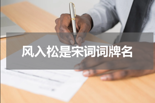 风入松是宋词词牌名