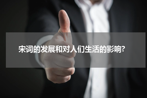 宋词的发展和对人们生活的影响?