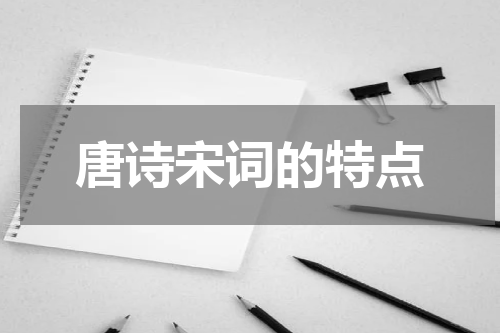 唐诗宋词的特点