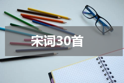 宋词30首