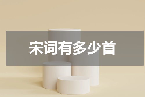 宋词有多少首