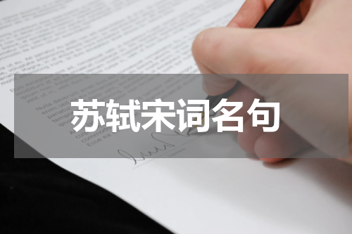 苏轼宋词名句