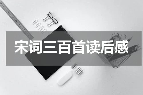 宋词三百首读后感