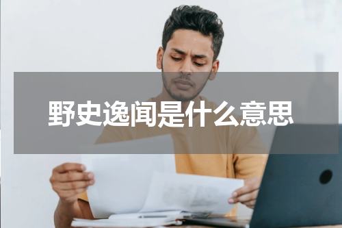 野史逸闻是什么意思