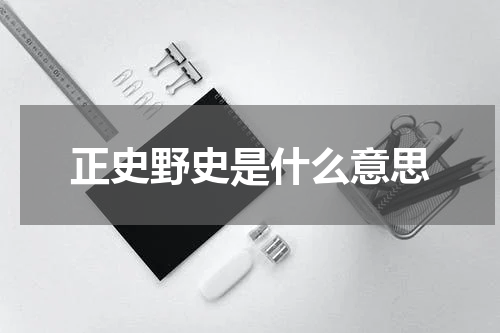 正史野史是什么意思