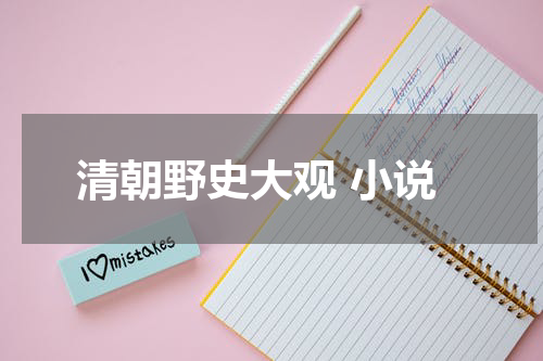 清朝野史大观 小说