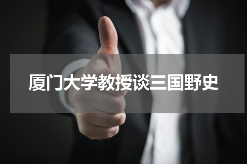厦门大学教授谈三国野史