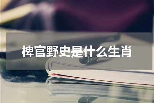 椑官野史是什么生肖