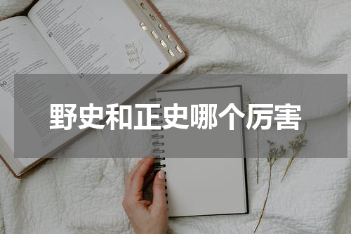 野史和正史哪个厉害