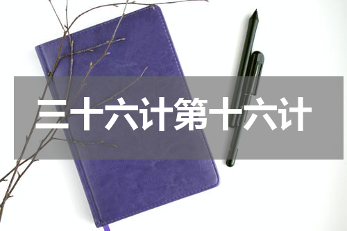 三十六计第十六计