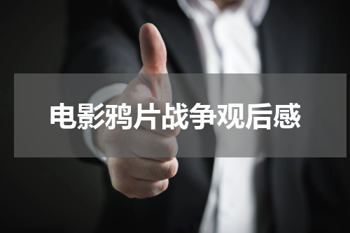 电影鸦片战争观后感