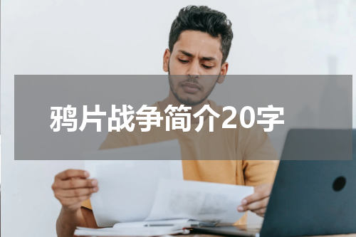 鸦片战争简介20字