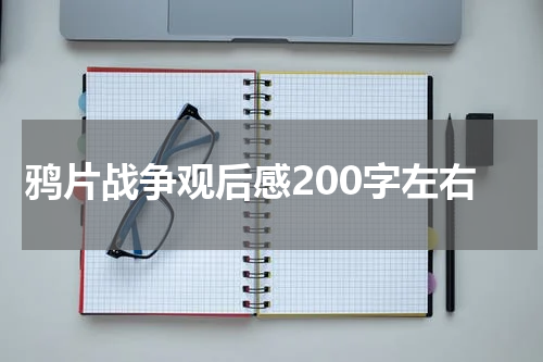 鸦片战争观后感200字左右