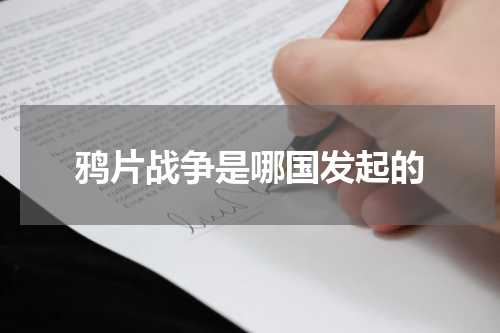 鸦片战争是哪国发起的