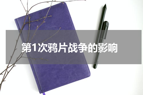 第1次鸦片战争的影响