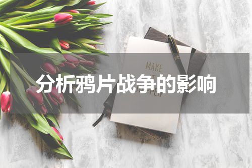 分析鸦片战争的影响
