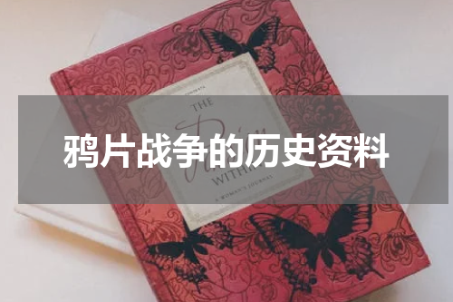 鸦片战争的历史资料