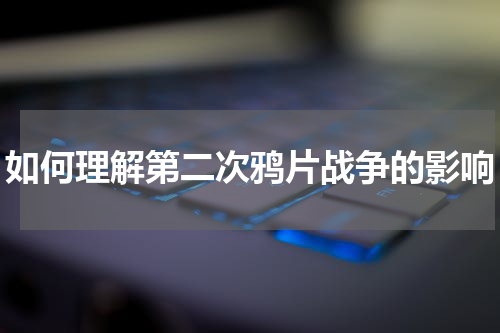如何理解第二次鸦片战争的影响