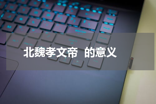 北魏孝文帝  的意义