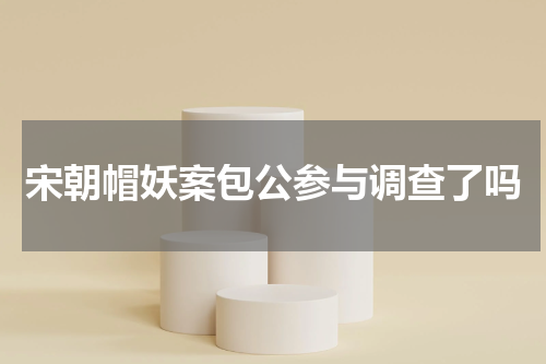 宋朝帽妖案包公参与调查了吗