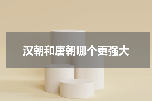 汉朝和唐朝哪个更强大