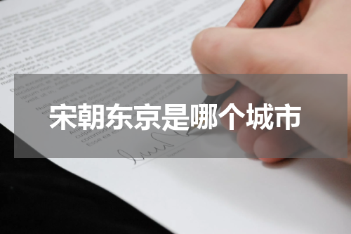 宋朝东京是哪个城市