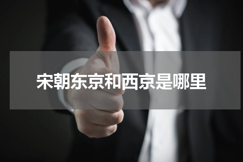 宋朝东京和西京是哪里