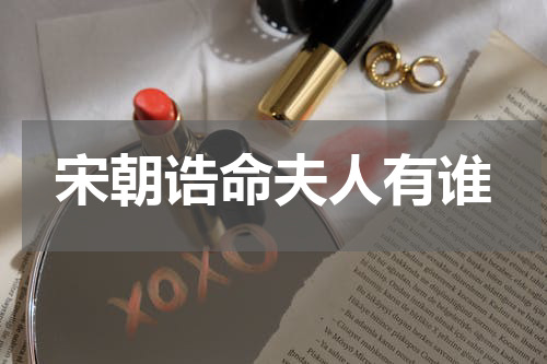 宋朝诰命夫人有谁