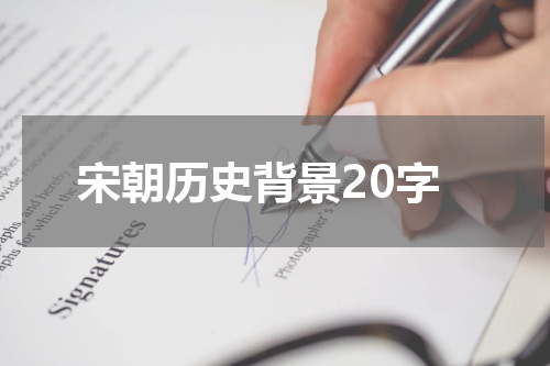 宋朝历史背景20字