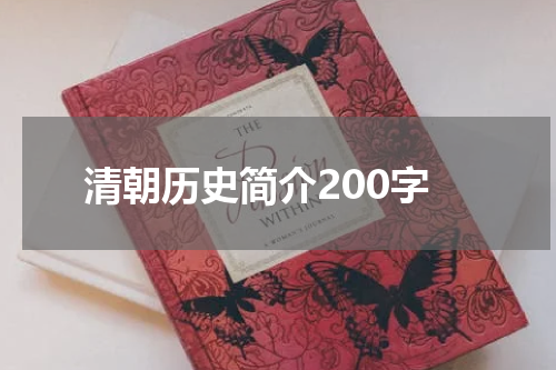 清朝历史简介200字