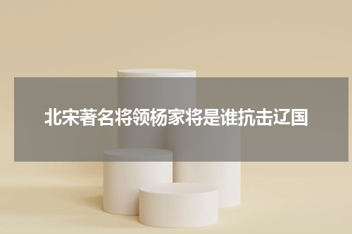北宋著名将领杨家将是谁抗击辽国