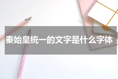 秦始皇统一的文字是什么字体